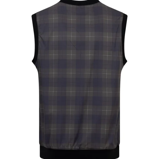 Reversible Legacy V-Neck Gilet Black Check