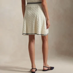 RLX A-Line Cotton Blend Skirt White Splash/Refined Navy