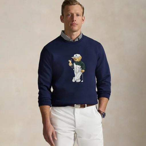 RLX Bear Classic Fit Cotton Sweatshirt Refined Navy