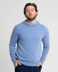 RLX Cashmere Pullover Hoodie Mystic Blue Heather
