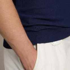 RLX Cotton Knit Sweater Polo Refined Navy