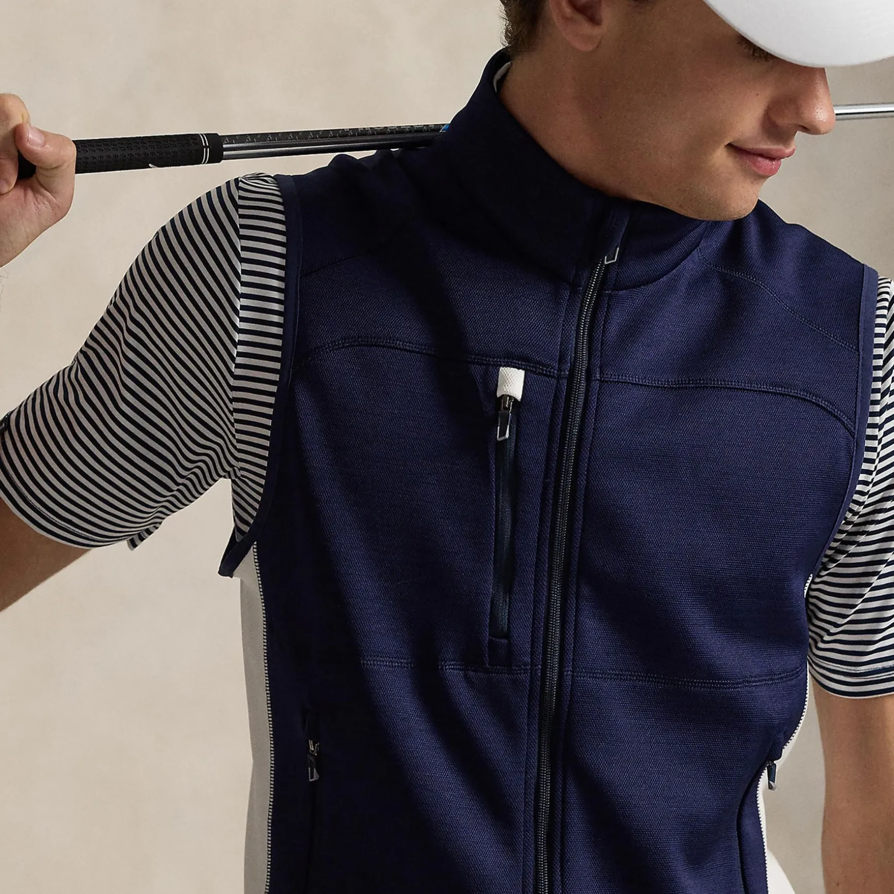 RLX Full Zip Gilet Refined Navy/Ceramic White