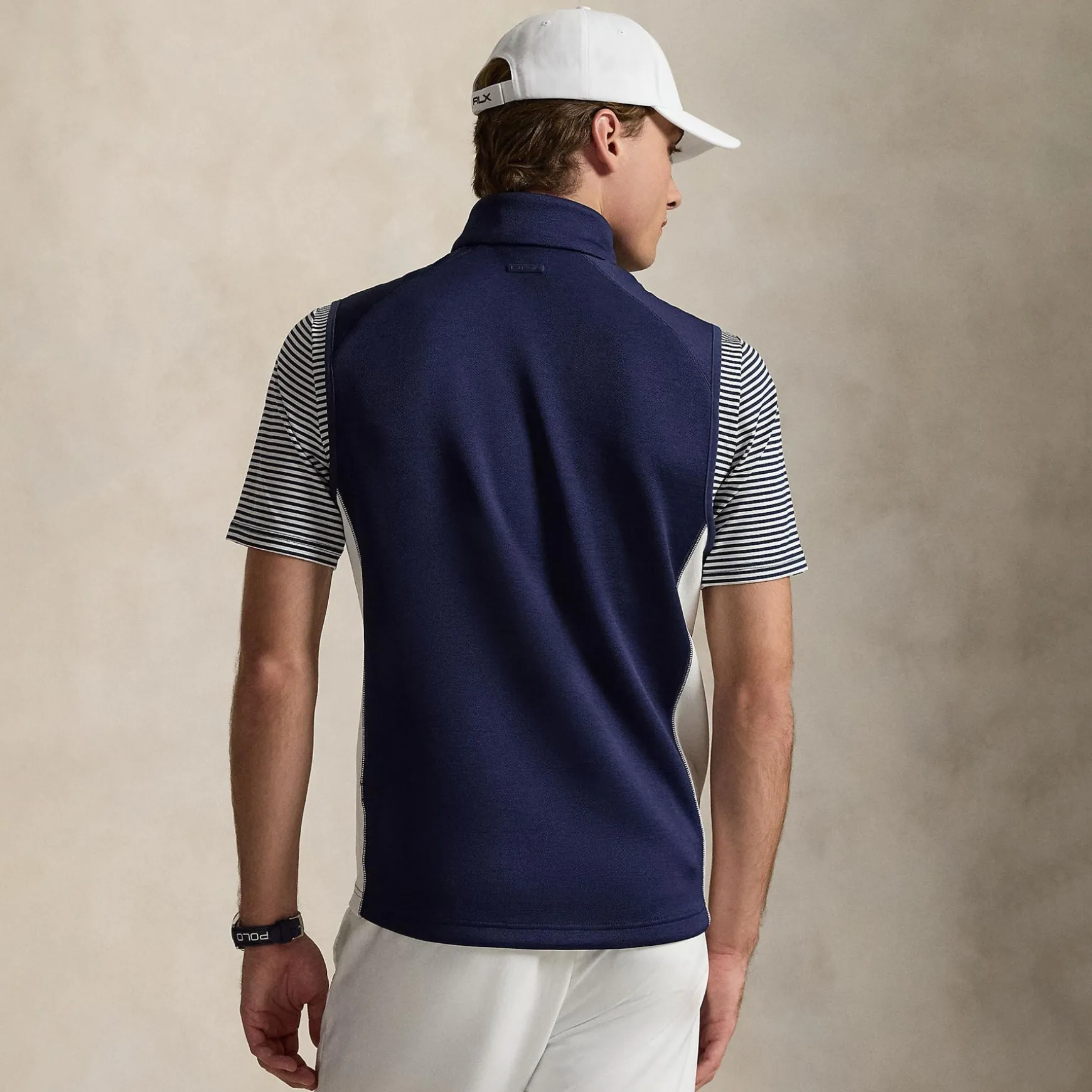 RLX Full Zip Gilet Refined Navy/Ceramic White