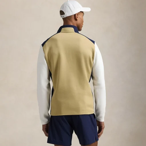 RLX Half Zip Crest Mock Neck Mid Layer Refined Navy Multi