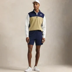 RLX Half Zip Crest Mock Neck Mid Layer Refined Navy Multi