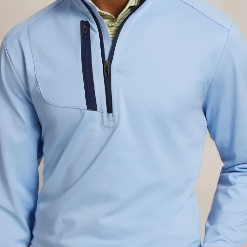 RLX Half Zip Stretch Jersey Mid Layer Office Blue