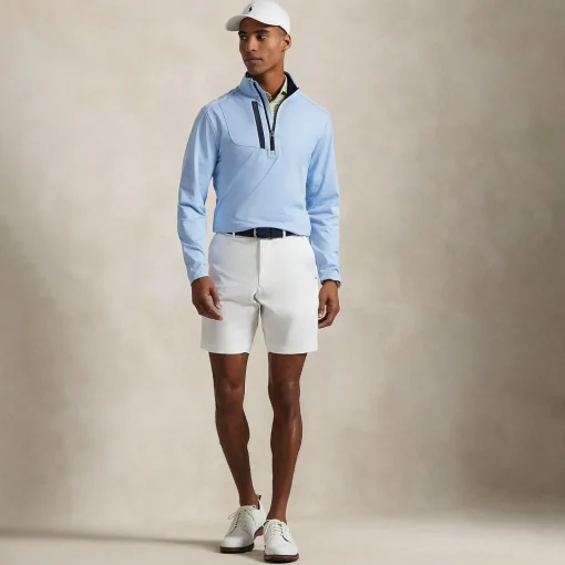 RLX Half Zip Stretch Jersey Mid Layer Office Blue