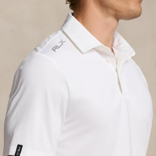 RLX Tailored Fit Airflow Jersey Polo Ceramic White