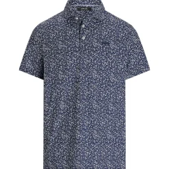RLX Tailored Fit Micro Toss Floral Polo Refined Navy