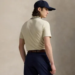 RLX Tailored Fit Stretch Cotton Polo Basic Sand/Refined Navy