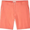 Shackleford Gingham Performance Hybrid Shorts Azalea