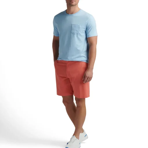 Shackleford Gingham Performance Hybrid Shorts Azalea