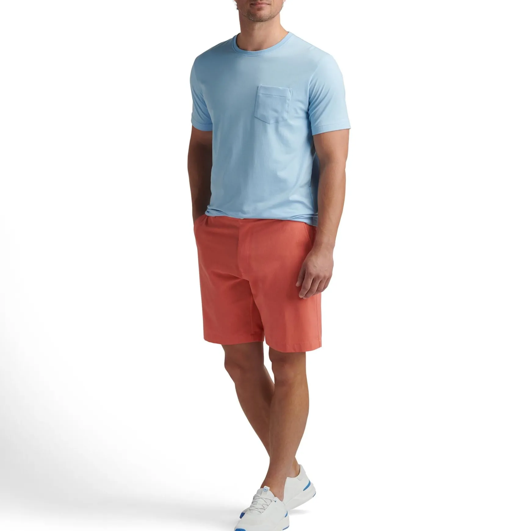 Shackleford Gingham Performance Hybrid Shorts Azalea