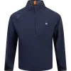 Shield Half Zip Rain Shell Classic Fit Waterproof Jacket Navy
