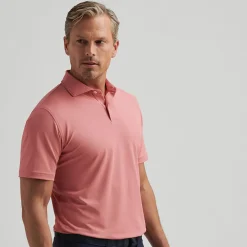 Soul Performance Mesh Polo Pink Crepe