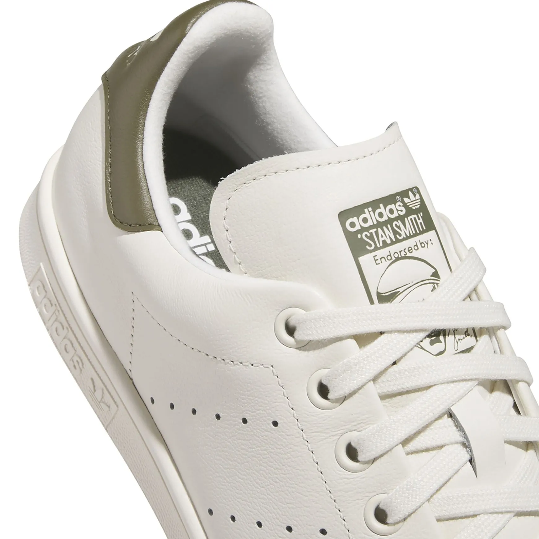 Stan Smith Spikeless Golf Shoes White/Olive Strata