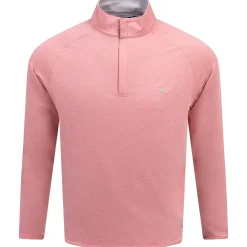 Stealth Performance Quarter Zip Mid Layer Pink Crepe
