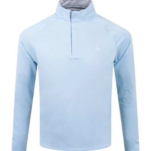 Stealth Performance Quarter Zip Mid Layer Blue Frost