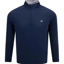 Stealth Performance Quarter Zip Mid Layer Navy
