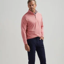 Stealth Performance Quarter Zip Mid Layer Pink Crepe