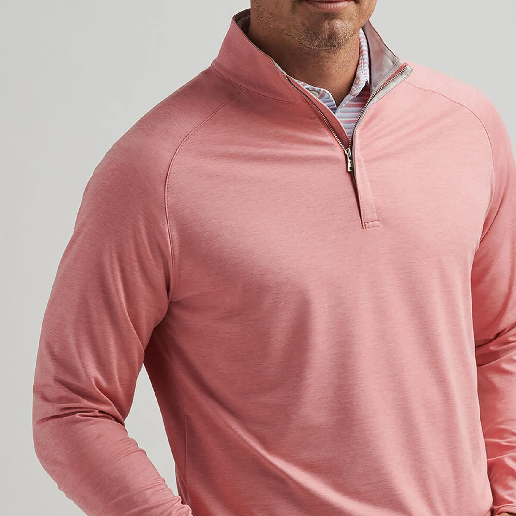 Stealth Performance Quarter Zip Mid Layer Pink Crepe