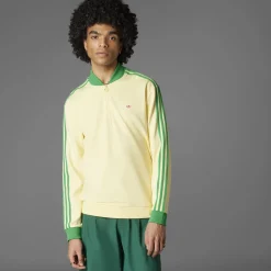 3 Stripes Quarter Zip Yellow
