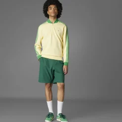 3 Stripes Quarter Zip Yellow