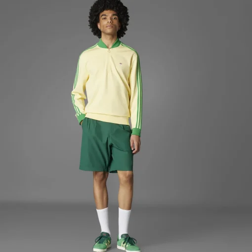 3 Stripes Quarter Zip Yellow