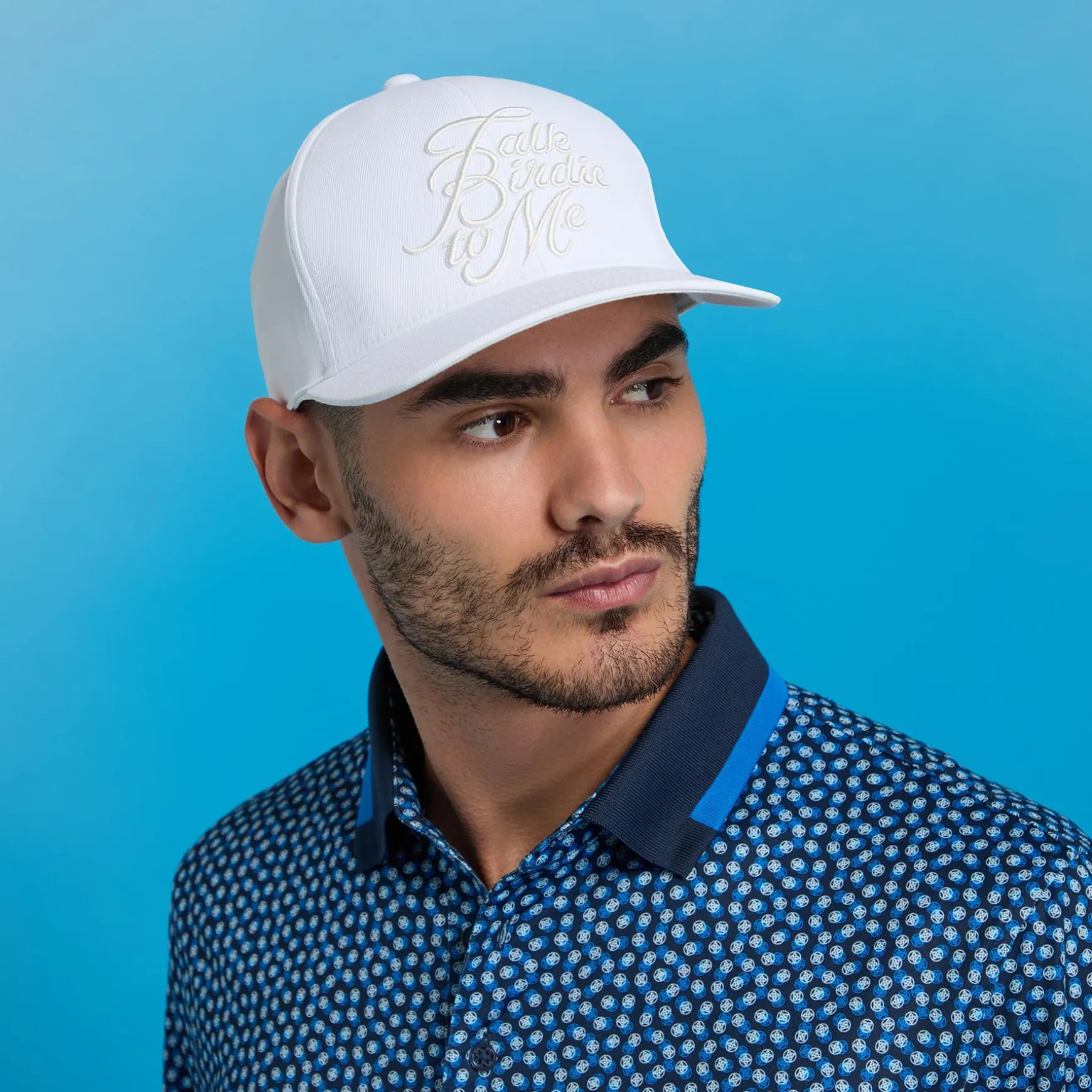 Talk Birdie To Me Stretch Twill Snapback Hat Snow