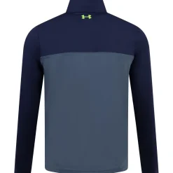 T2G Quarter Zip Mid Layer Midnight Navy/Grey/Green