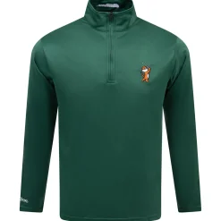 Tiger Buckets Performance Quarter Zip Mid Layer Evergreen
