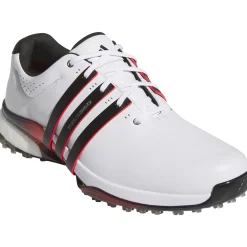 Tour360 25 Spikeless Golf Shoes White/Black/Red