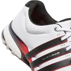 Tour360 25 Spikeless Golf Shoes White/Black/Red