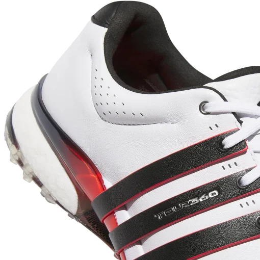 Tour360 25 Spikeless Golf Shoes White/Black/Red