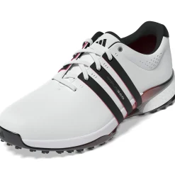 Tour360 25 Spikeless Golf Shoes White/Black/Red