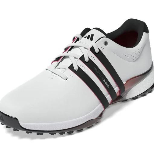 Tour360 25 Spikeless Golf Shoes White/Black/Red