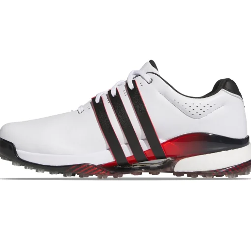 Tour360 25 Spikeless Golf Shoes White/Black/Red