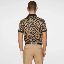 Tour Tech Print Polo Tour Tiger Brown