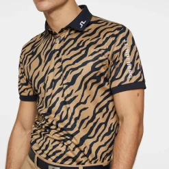 Tour Tech Print Polo Tour Tiger Brown