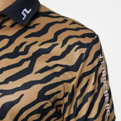Tour Tech Print Polo Tour Tiger Brown
