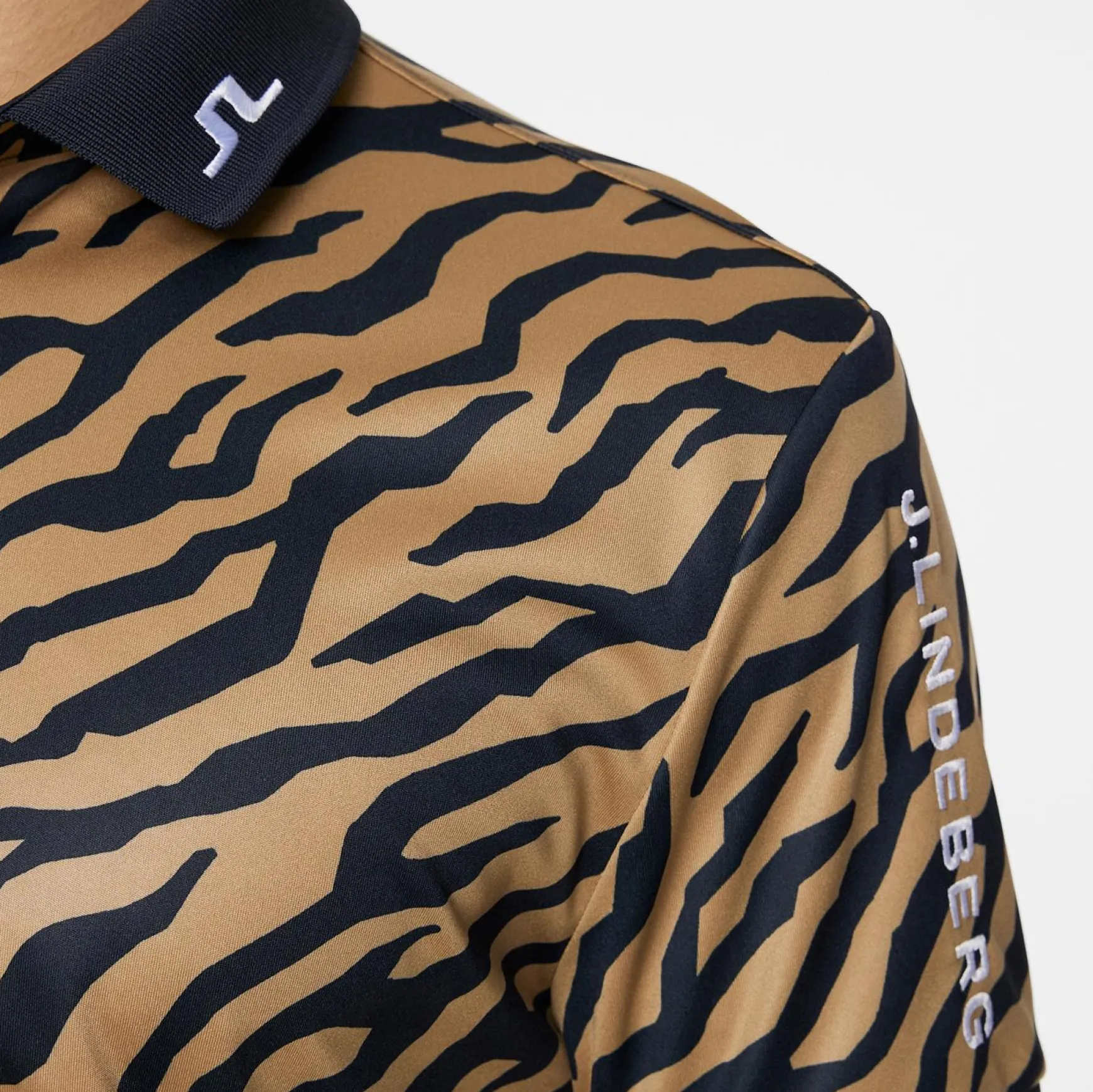 Tour Tech Print Polo Tour Tiger Brown