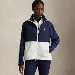 Two Tone Hooded Windbreaker Ceramic White/Refinded Navy