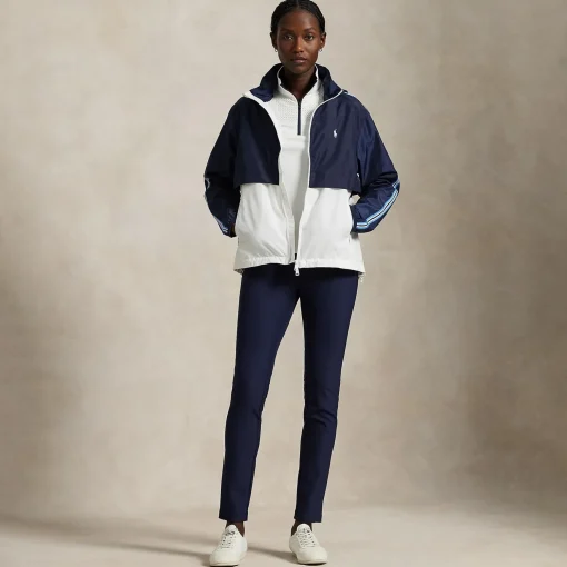 Two Tone Hooded Windbreaker Ceramic White/Refinded Navy
