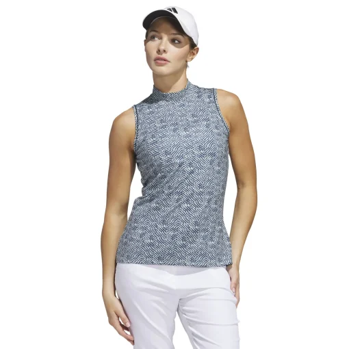 Ultimate365 SL Mock Neck Polo Navy