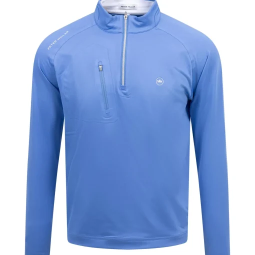 Verge Performance Quarter Zip Blue Sea