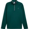 Waffle Fleece Quarter Zip Dark Myrtle