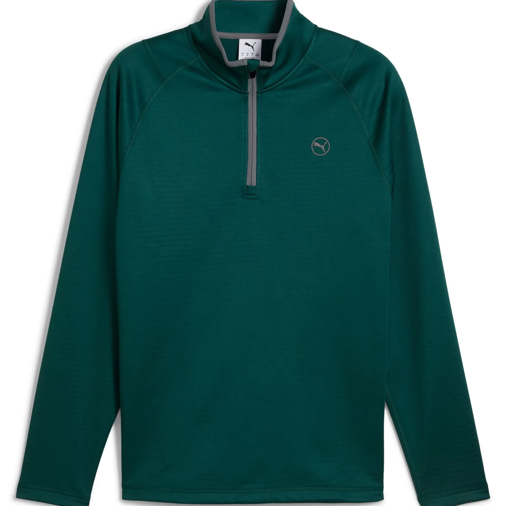 Waffle Fleece Quarter Zip Dark Myrtle