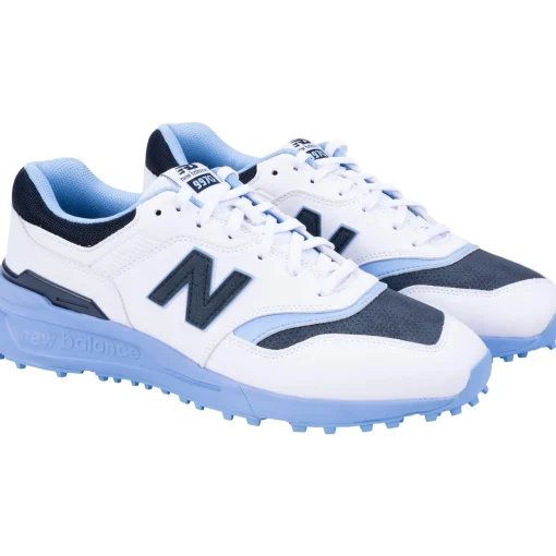 997 Waterproof Spiked Golf Shoes White/Blue