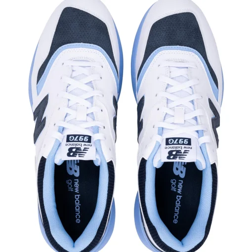 997 Waterproof Spiked Golf Shoes White/Blue