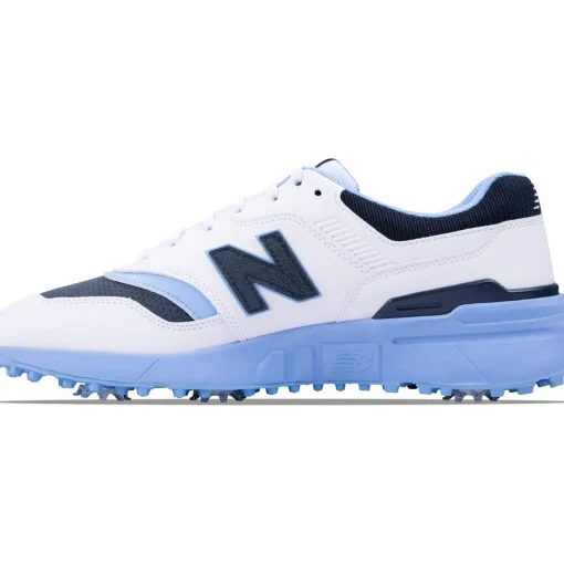 997 Waterproof Spiked Golf Shoes White/Blue